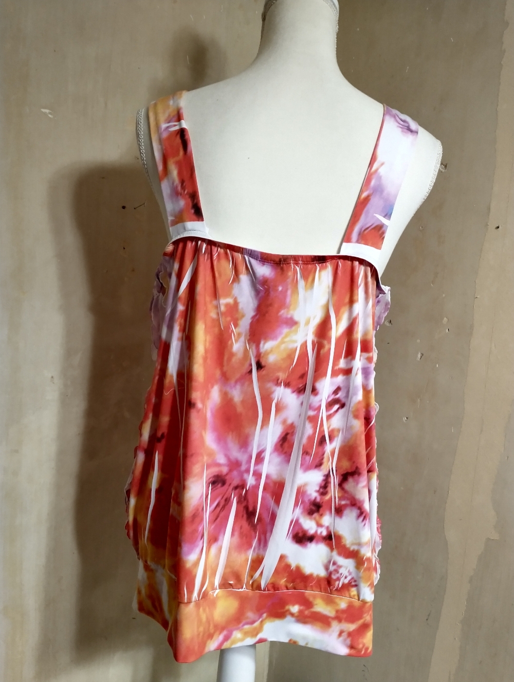 Pink Multi-Color Ruffled Tank Top - Picture 8 of 9